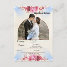 Blush Rose Kerk Huwelijks Bijlage Kaart