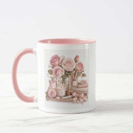 Blush Rose Koffiemok Mok (Links)