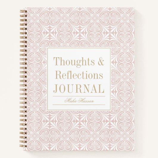 Blush Rose Pattern Journal | Custom Title & Name Notitieboek (Voorkant)