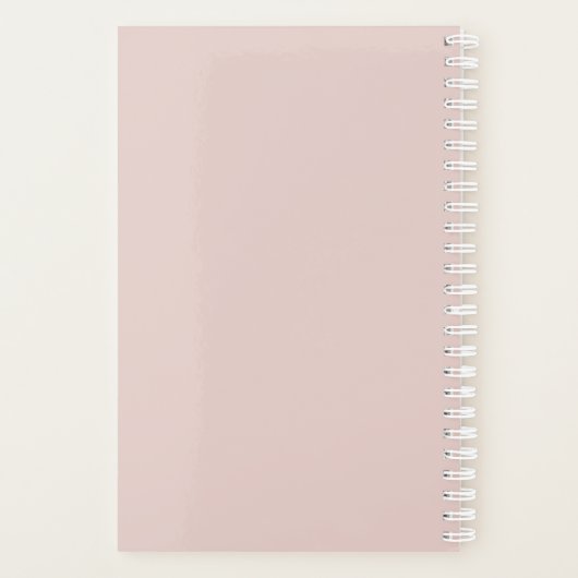 Blush Rose Personalized 2026 Planner (Achterkant)