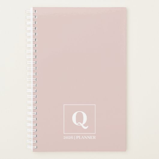 Blush Rose Personalized 2026 Planner  (Voorkant)