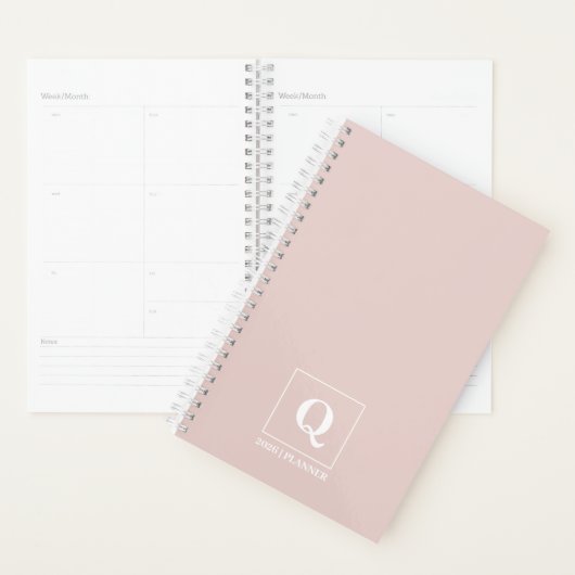 Blush Rose Personalized 2026 Planner (Display)