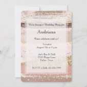 Blush Rose Pink Chocolate Gold Glitter Birthday Kaart (Voorkant)