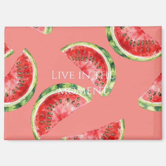 Blush Rose Red Green Watermelons Magneet (Voorkant)