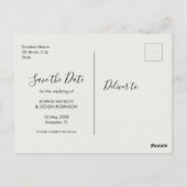 Blush Rose-Themed Elegant Wedding Briefkaart (Achterkant)