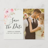 Blush Rose-Themed Elegant Wedding Briefkaart (Voorkant)