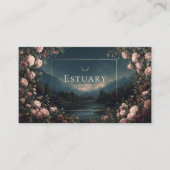 Blush Rose Twilight Mountain Crescent Moon Visitekaartje (Voorkant)