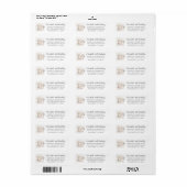 Blush Roses 40th Birthday Return Address Label (Full Sheet)