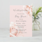 Blush Roses Adoption Script Baby shower Kaart (Staand voorkant)