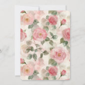 Blush Roses Bloemen Verjaardag Kaart (Achterkant)