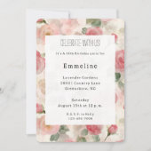 Blush Roses Bloemen Verjaardag Kaart (Voorkant)