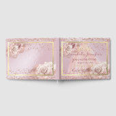 Blush Roses en Gold Quinceañera Gastenboek (Volledig)