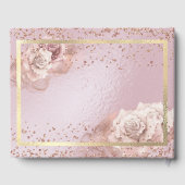 Blush Roses en Gold Quinceañera Gastenboek (Achterkant)