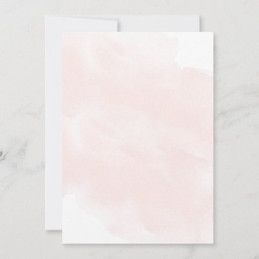 Blush Roses Eucalyptus Girl Baby shower Kaart (Achterkant)