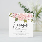 Blush Roses Floral Elegant Verloving (Staand voorkant)