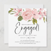 Blush Roses Floral Elegant Verloving (Voorkant)