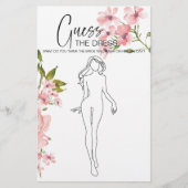 Blush Roses Floral Game raden de dresbrochure Flyer (Voorkant)