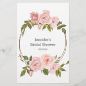 Blush Roses Floral Game raden de dresbrochure Flyer (Achterkant)