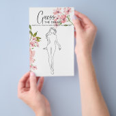 Blush Roses Floral Game raden de dresbrochure Flyer (Hand)