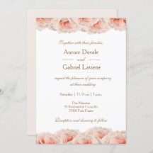 Blush Roses Floral Gold White Elegant Weddenschap