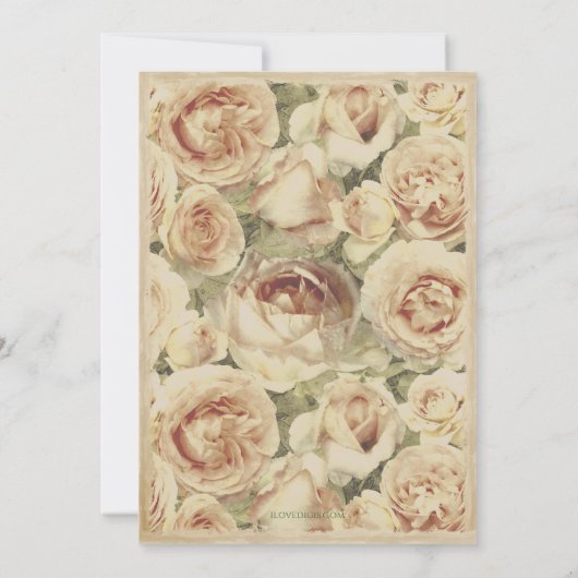  Blush Roses Floral Moederdag Brunch Kaart (Achterkant)