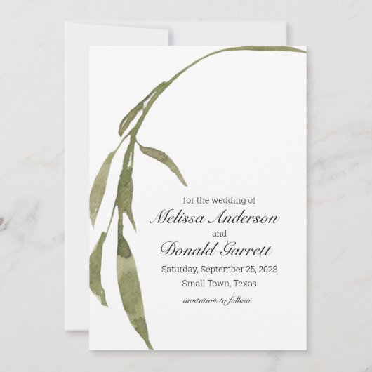 Blush Roses Floral opslaan Datum Save The Date (Achterkant)