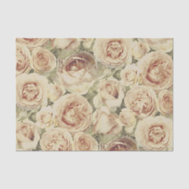  Blush Roses Floral Pattern Tissuepapier