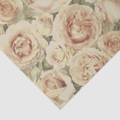 Blush Roses Floral Pattern Tissuepapier (Detail)