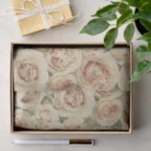 Blush Roses Floral Pattern Tissuepapier (Geschenk)