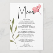 Blush Roses Floral Romantic Weddenschap Menu (Voorkant)
