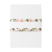 Blush Roses Floral Wedding Uitnodigingen Wikkel (Achterkant Voorbeeld)