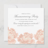 Blush Roses Housewarming Party Invitation Kaart (Voorkant)
