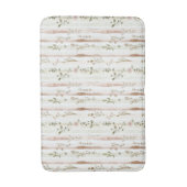Blush Roses Stripes Floral Badmat (Voorkant Verticaal)