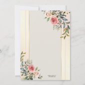 Blush Roses Waterverf Vrijgezellenfeest Invitati Kaart (Achterkant)