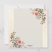 Blush Roses Waterverf Weddenschap Kaart (Achterkant)