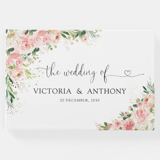 Blush Roses Weddenschap Book Gastenboek (Voorkant)