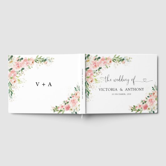 Blush Roses Weddenschap Book Gastenboek (Volledig)