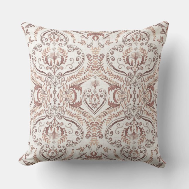 Blush Royale Damask Kussen (Voorkant)