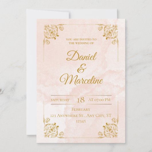 Blush Royale: een uitnodiging voor een bruiloft (Voorkant)