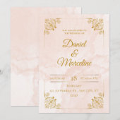 Blush Royale: een uitnodiging voor een bruiloft (Voorkant / Achterkant)