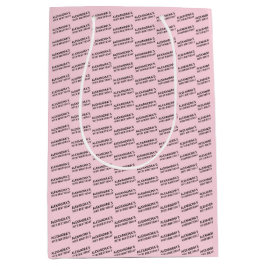 Blush Roze 30e verjaardag Gepersonaliseerde naam Medium Cadeauzakje