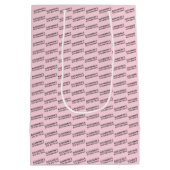 Blush Roze 30e verjaardag Gepersonaliseerde naam Medium Cadeauzakje (Achterkant)