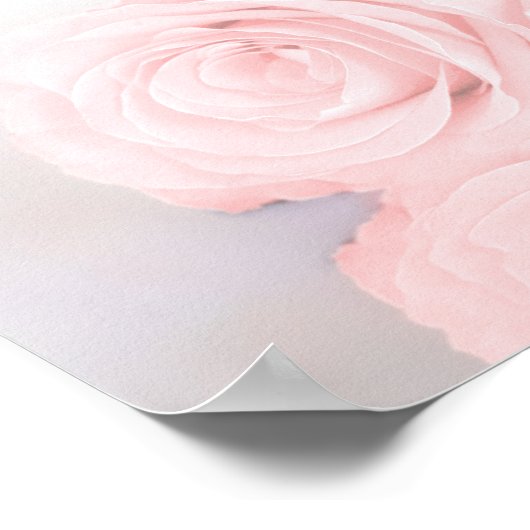 Blush roze 6 Tabel Weddenschappen Poster (Hoek)