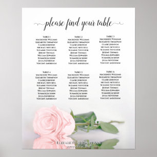 Blush roze 6 Tabel Weddenschappen Poster