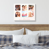 Blush roze Aangepast fotogezin collage Canvas Afdruk (Insitu (Slaapkamer))