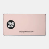 Blush Roze | Aangepast Zakelijk Logo Naam, Slogan Bureaumat (Voorkant)
