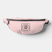 Blush Roze | Aangepast Zakelijk Logo Professioneel Heuptasje (Liggend)