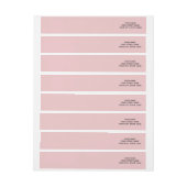 Blush roze aangepaste envelopretouradreslabels (Vel)