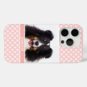 Blush roze aangepaste foto met witte paden en naam Case-Mate iPhone case (Achterkant (horizontaal))