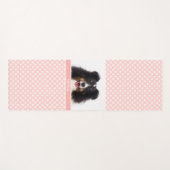 Blush roze aangepaste foto met witte paden en naam yogamat (Voorkant (horizontaal))